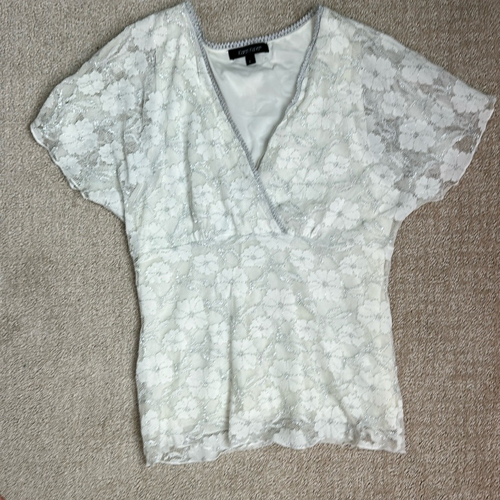 White Karen Kane Top